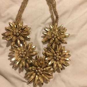 Gold floral statement necklace